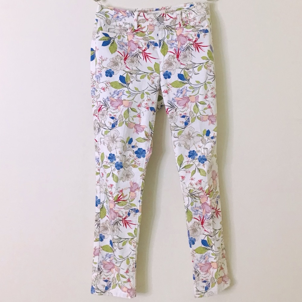 J. Jill 5 Pocket Floral Jeans NWOT